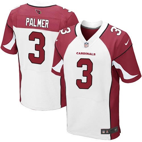 Men's Elite Carson Palmer Nike Jersey White Road - #3 NFL Arizona Cardinals